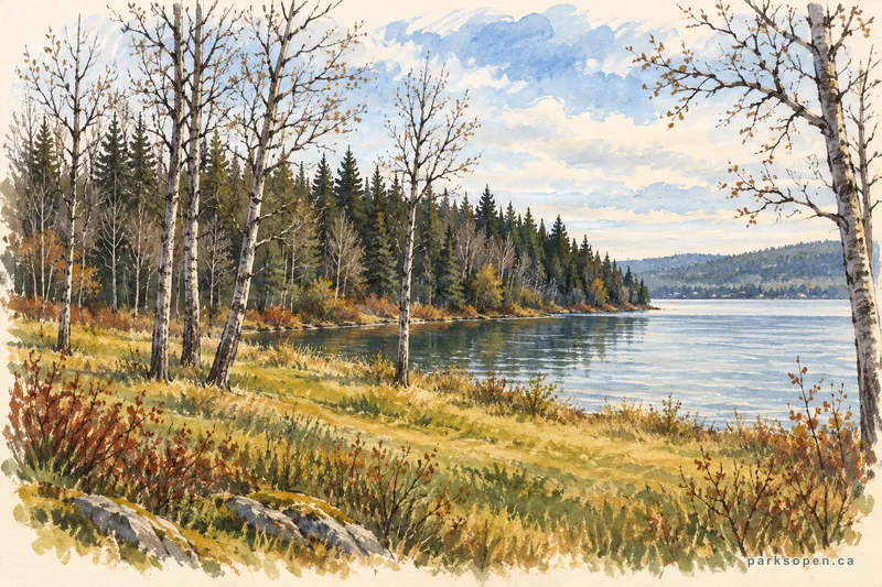 Painterly field-guide interpretation of Beatton Provincial Park
