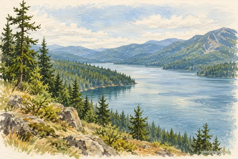 Painterly field-guide interpretation of Gladstone Provincial Park