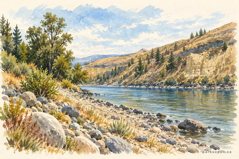 Painterly field-guide interpretation of Juniper Beach Provincial Park
