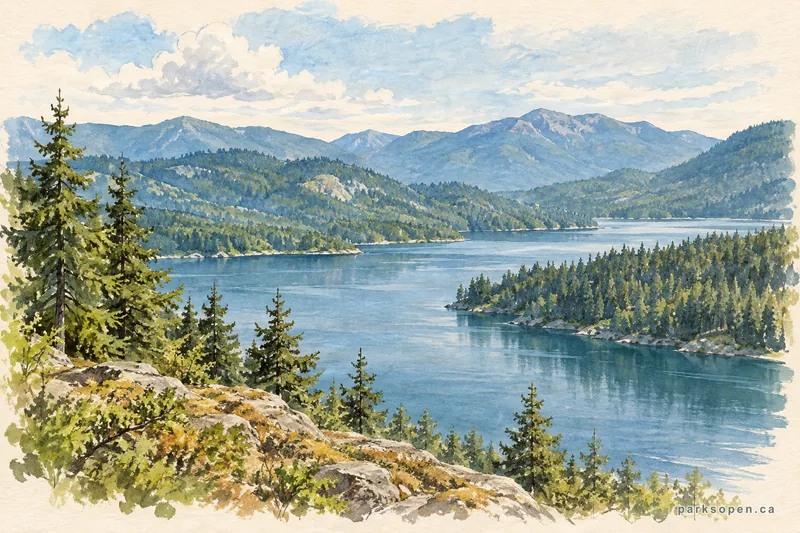 Painterly field-guide interpretation of Kentucky-Alleyne Provincial Park