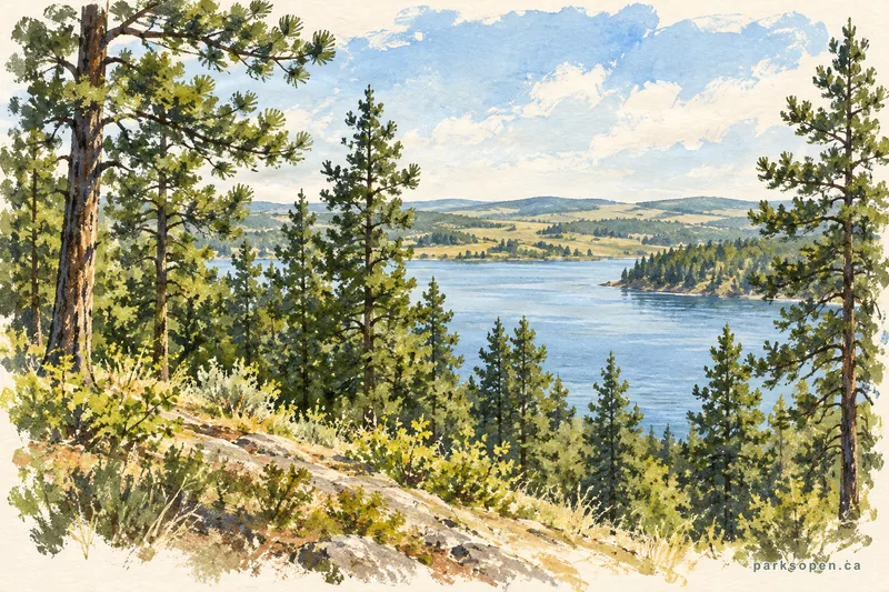 Painterly field-guide interpretation of Monck Provincial Park