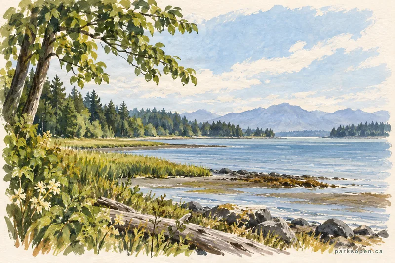 Painterly field-guide interpretation of Peace Arch Provincial Park