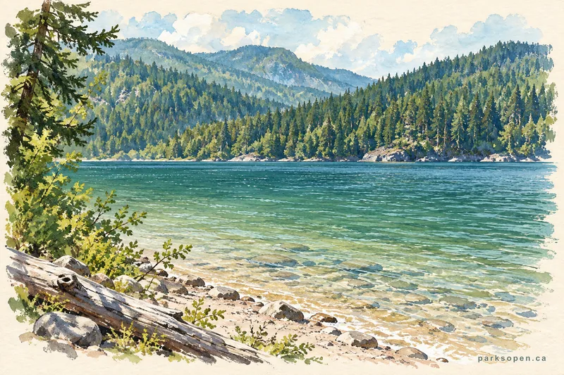 Painterly field-guide interpretation of Syringa Provincial Park