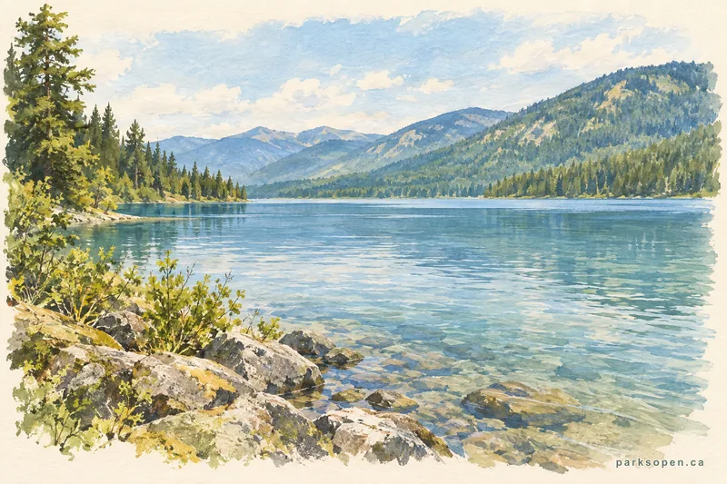 Painterly field-guide interpretation of Wasa Lake Provincial Park