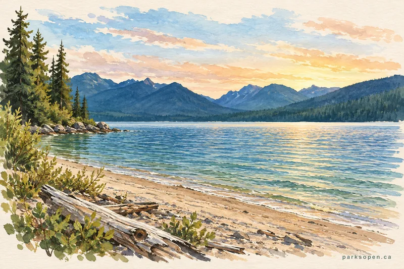 Painterly field-guide interpretation of Wells Gray Provincial Park — Murtle Lake